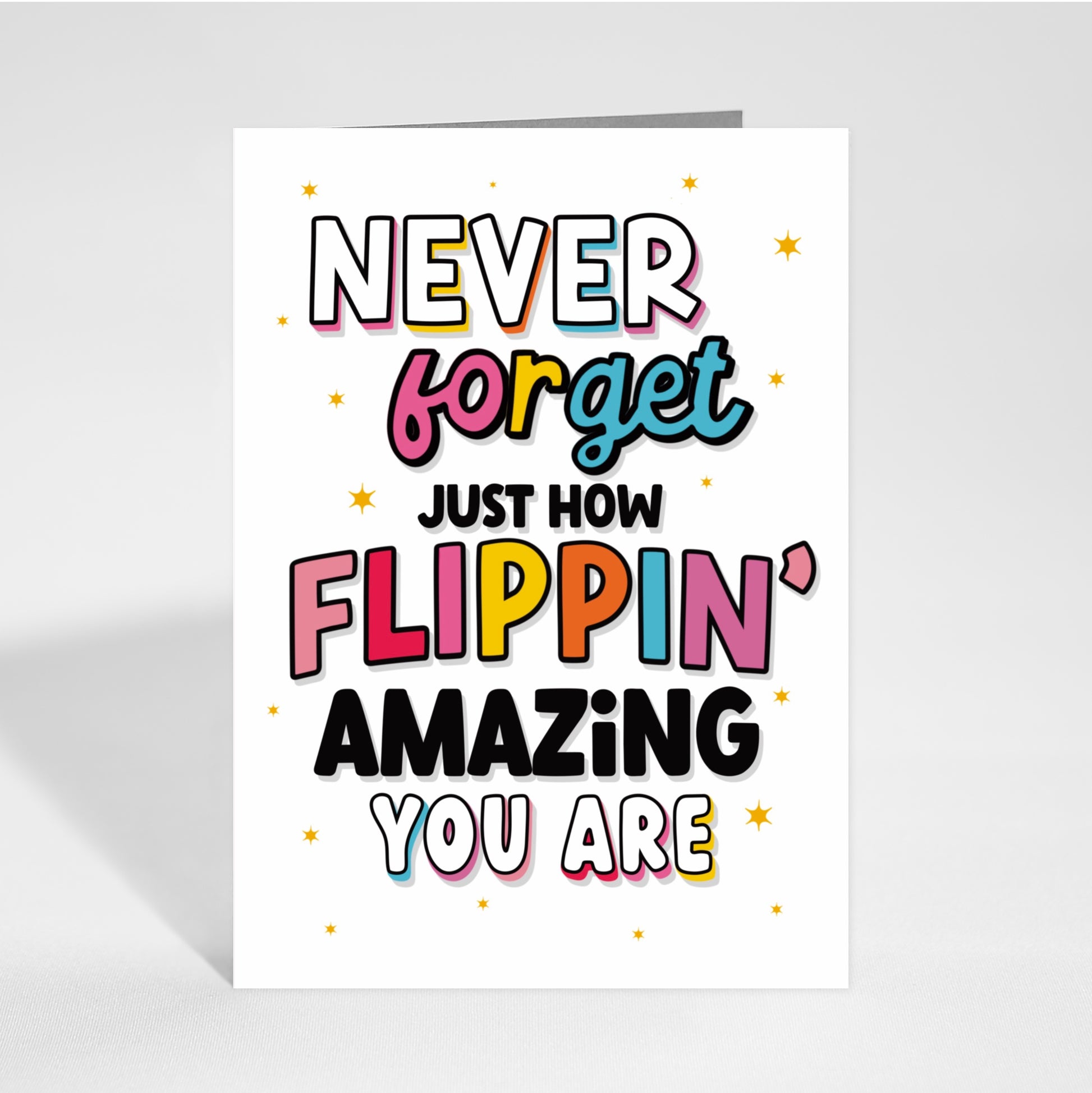'Flippin' Amazing' Greeting Card Inside: An image showcasing the blank inside of the card, ready for your personal message. Uncoated interior, perfect for handwritten sentiments.