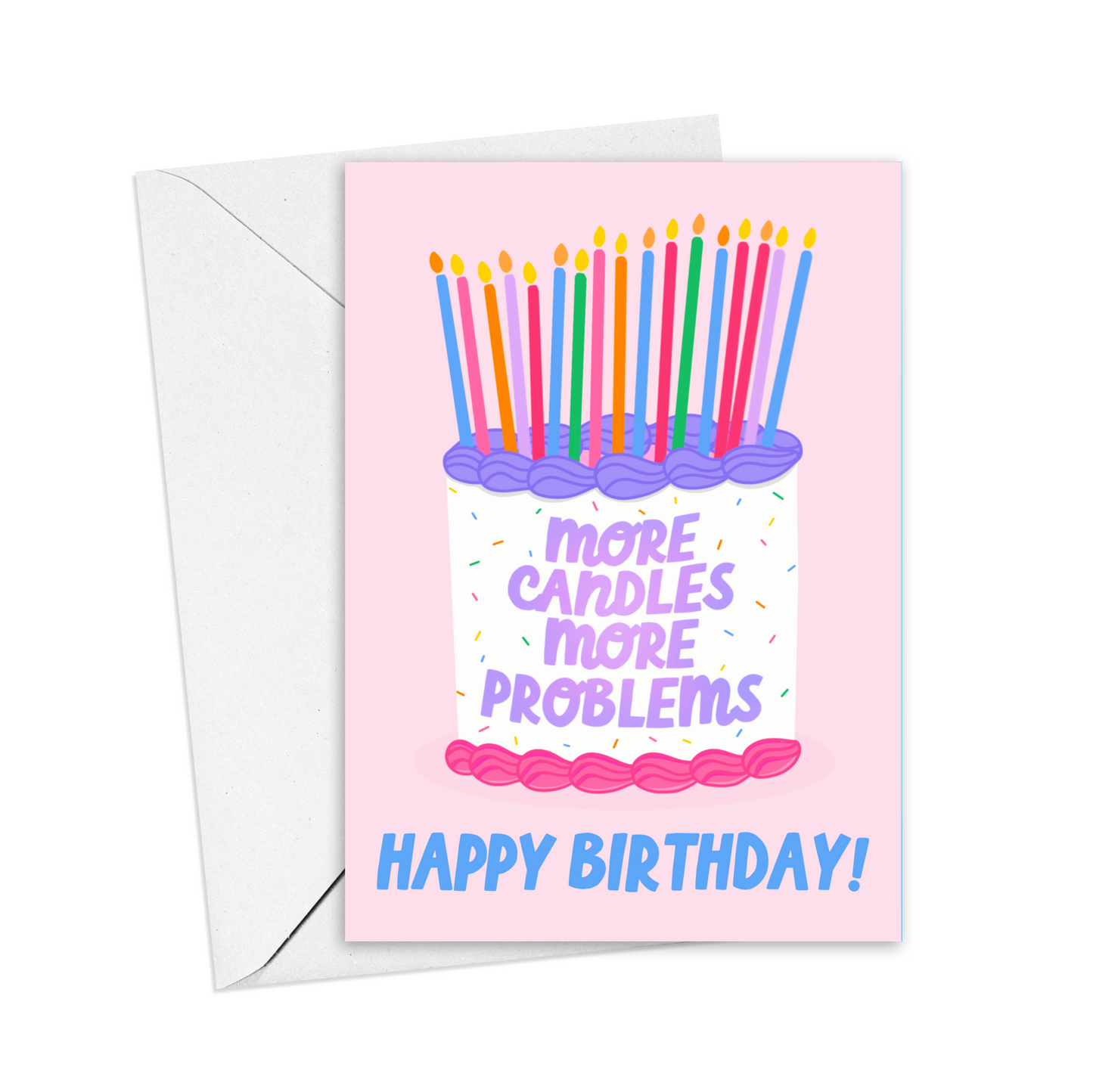 More Candles More Problems Birthday Card
