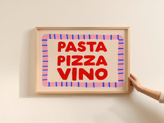 Pasta Pizza Vino Print