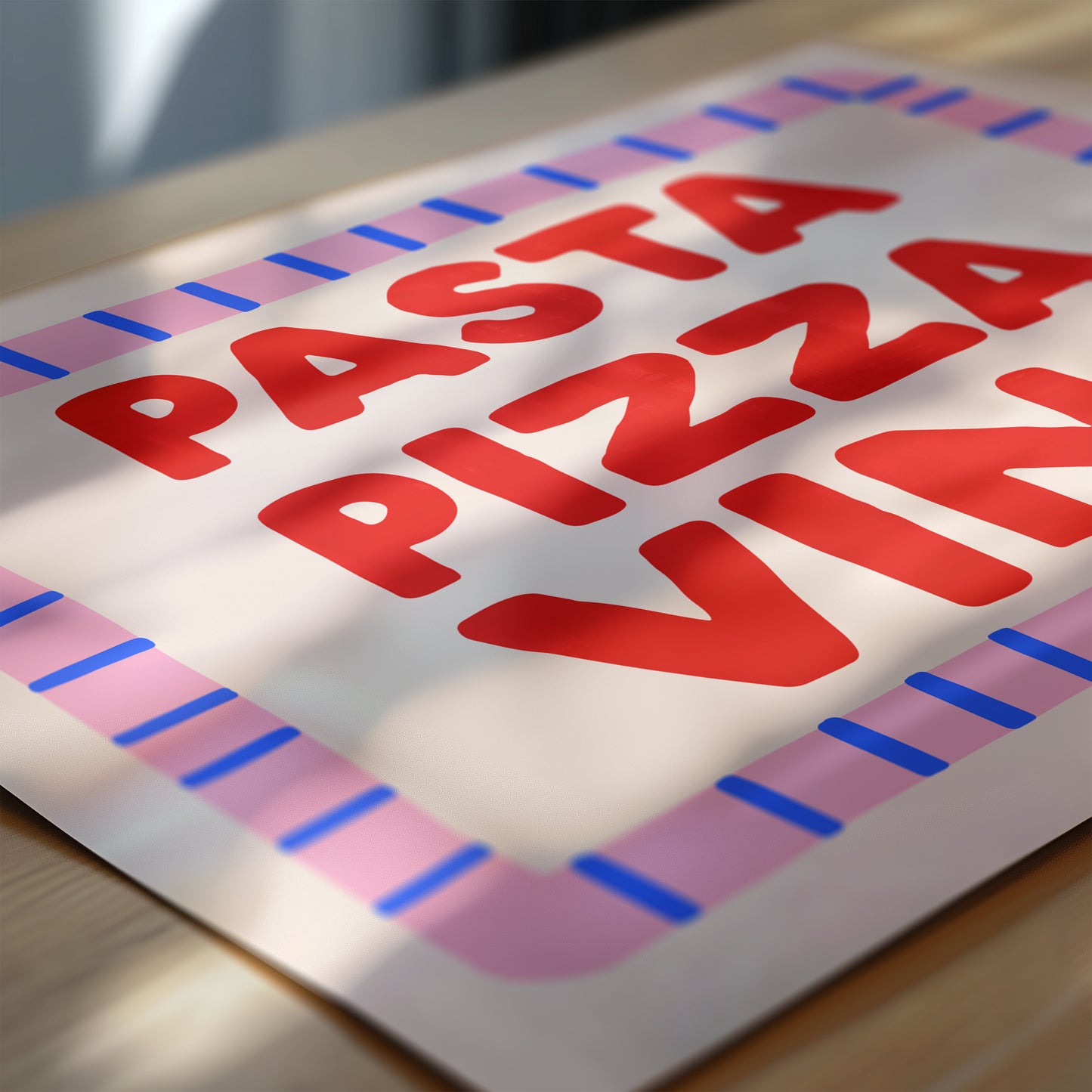 Pasta Pizza Vino Print