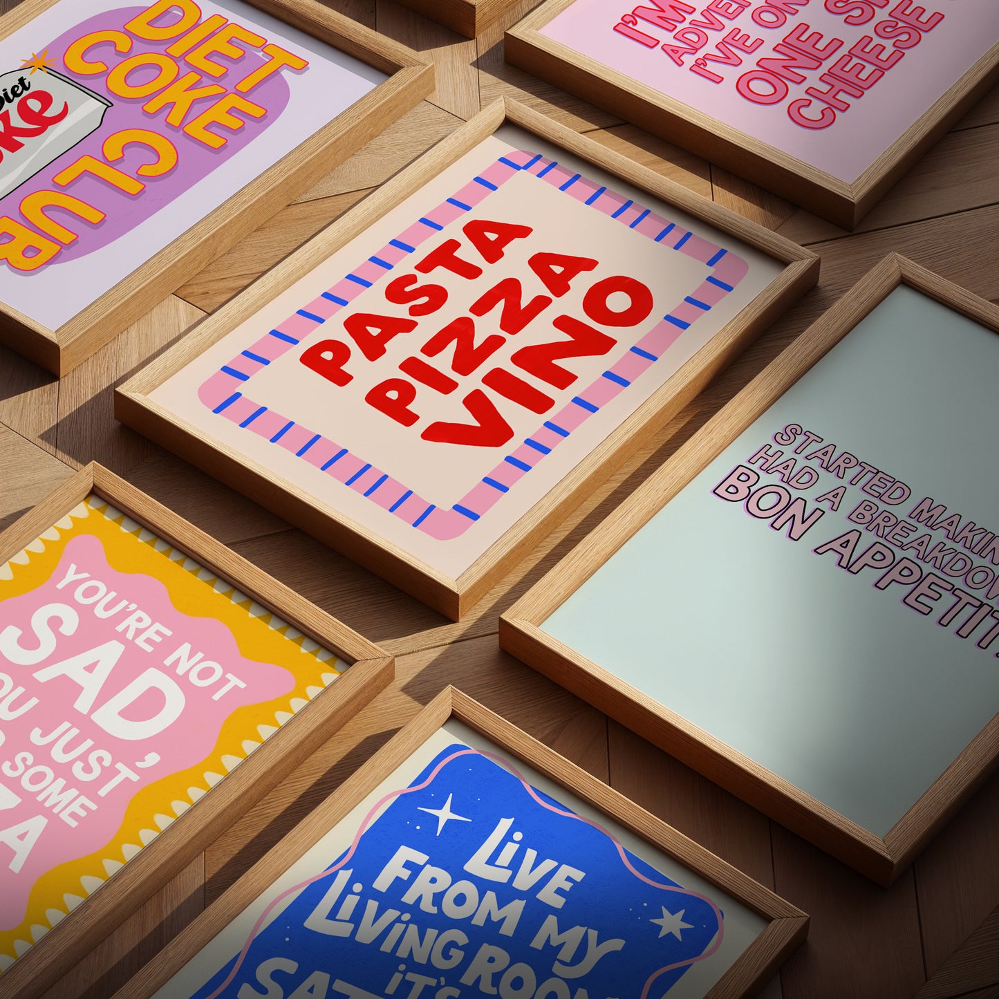 Pasta Pizza Vino Print